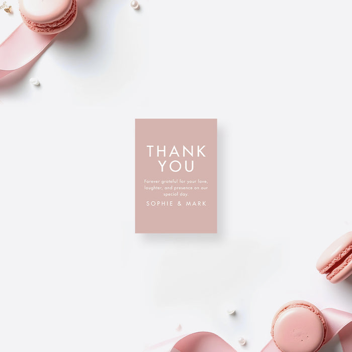 Photo Wedding Invitation with Blush Pink Modern Design