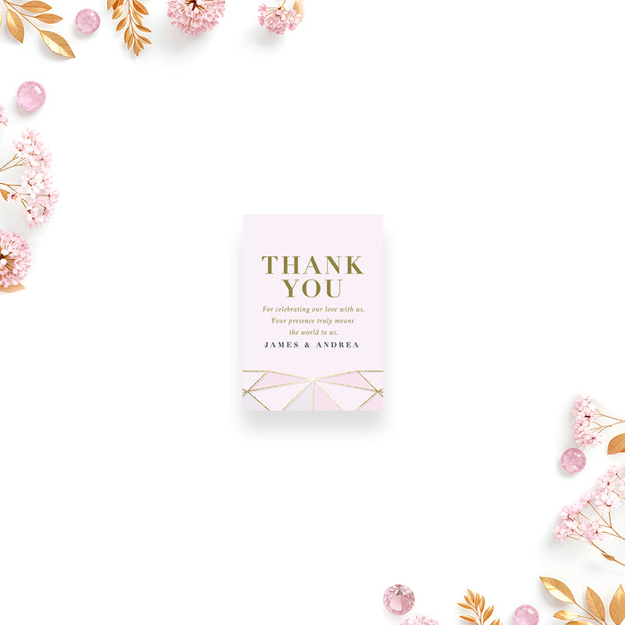 Blush Pink Wedding Invitation Jewel Inspired Design