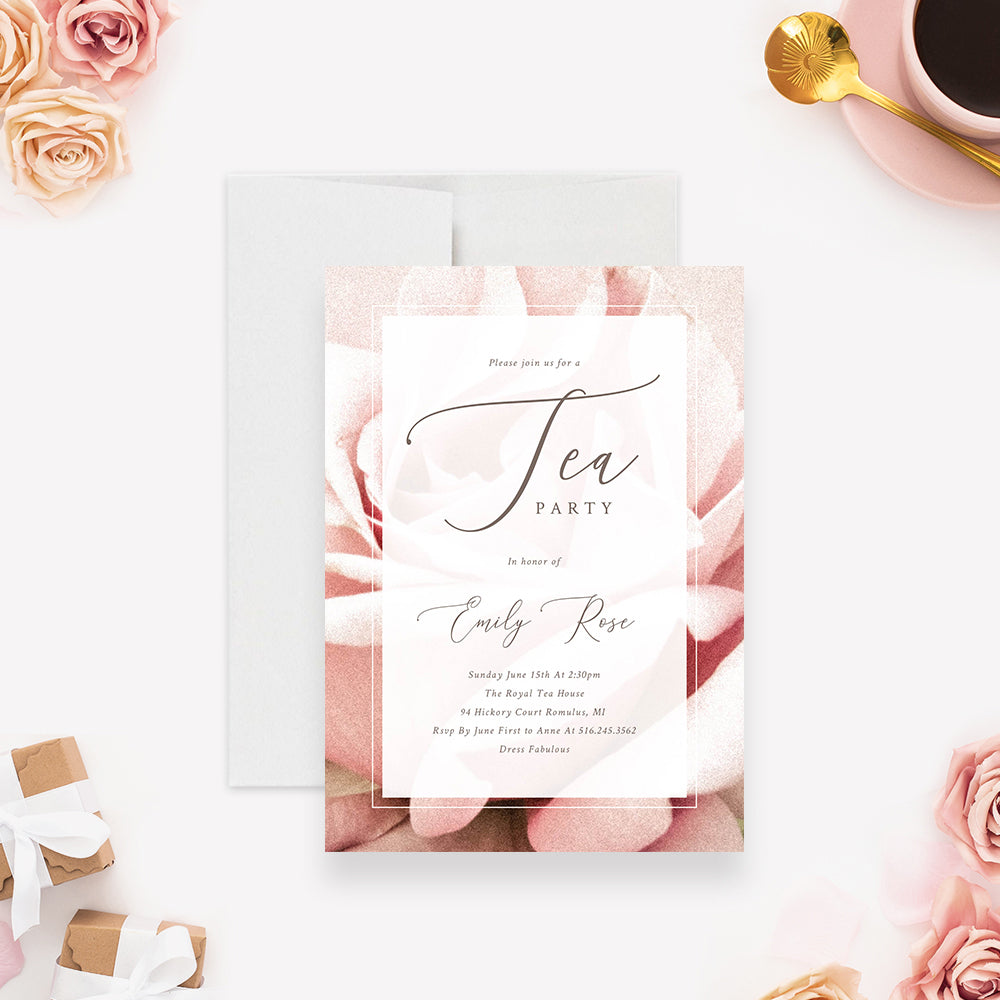 Printed Tea Party Invitations