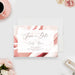 blush rose tea party save the date card with floral background, elegant script lettering, and customizable event details-front