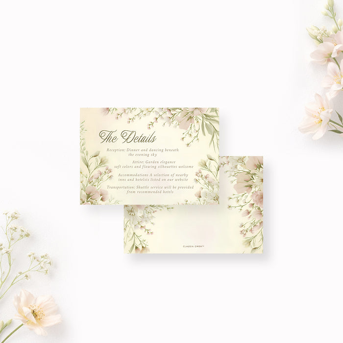 Personalized Blush Wildflower Garden Wedding Invitation
