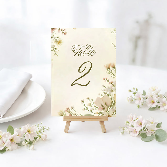 Personalized Blush Wildflower Garden Wedding Invitation