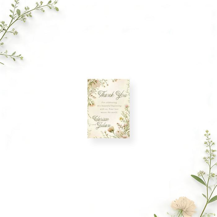 Personalized Blush Wildflower Garden Wedding Invitation