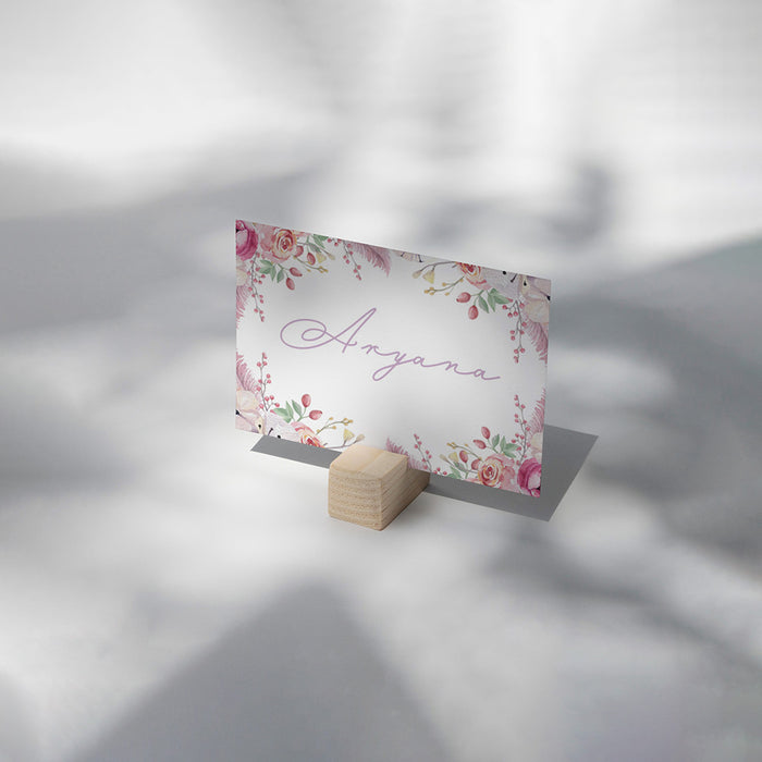 Boho Floral Birthday Invitation Girls Antler Photo Party Invite