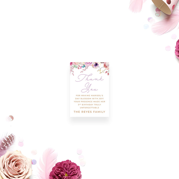 Boho Floral Birthday Invitation Girls Antler Photo Party Invite