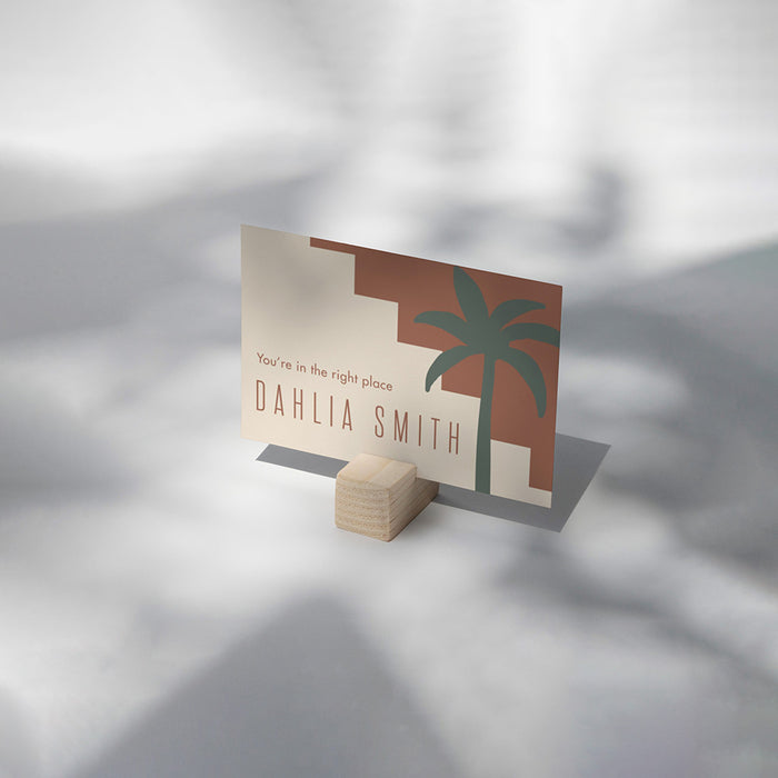 Boho Bridal Shower Invitation with Desert Palm Tree
