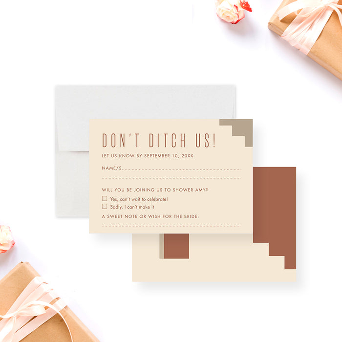 Boho Bridal Shower Invitation with Desert Palm Tree