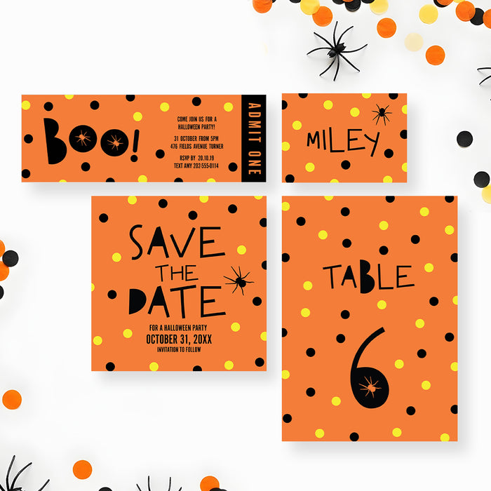 Boo Halloween Party Invitation Fun Spooky Design for Kids