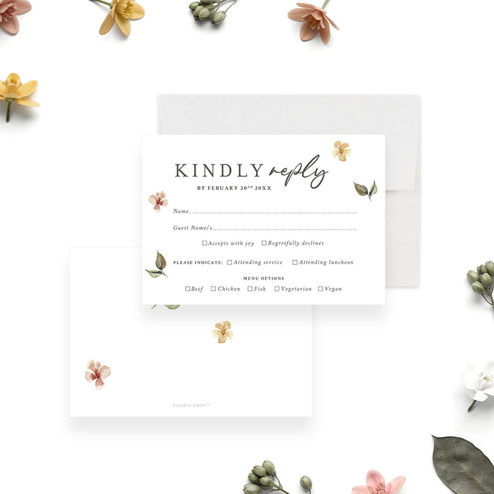 Botanical Bat Mitzvah Invitation Elegant Floral Jewish Invite
