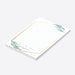Personalized eucalyptus wedding notepad with greenery design and gold frame.-side