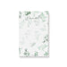 Personalized botanical notepad with a lush green watercolor leaf design