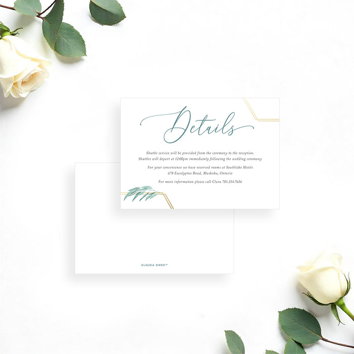 Elegant Eucalyptus Wedding Invitation Botanical Greenery Design
