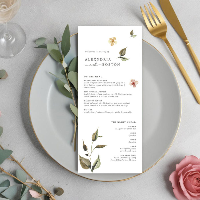 Botanical Wedding Invitation Floral Garden Party Invite