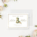 wedding save the date card with floral ampersand, botanical flowers, elegant couple names, and classic border-front
