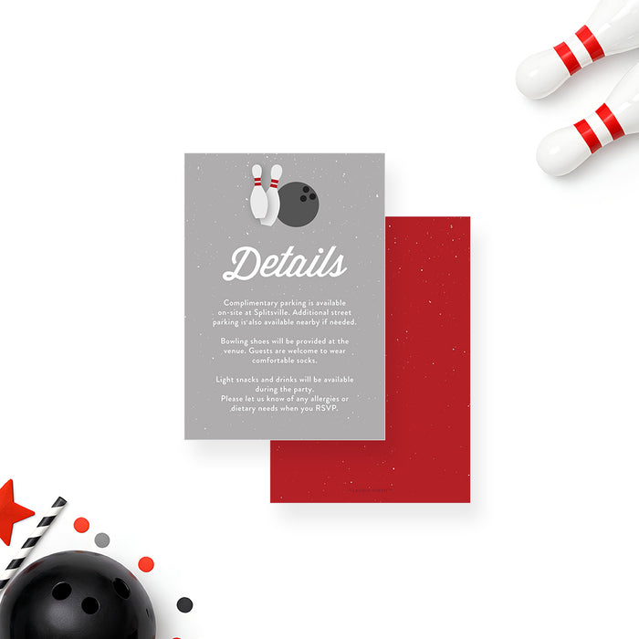 Kids Bowling Birthday Party Invitation