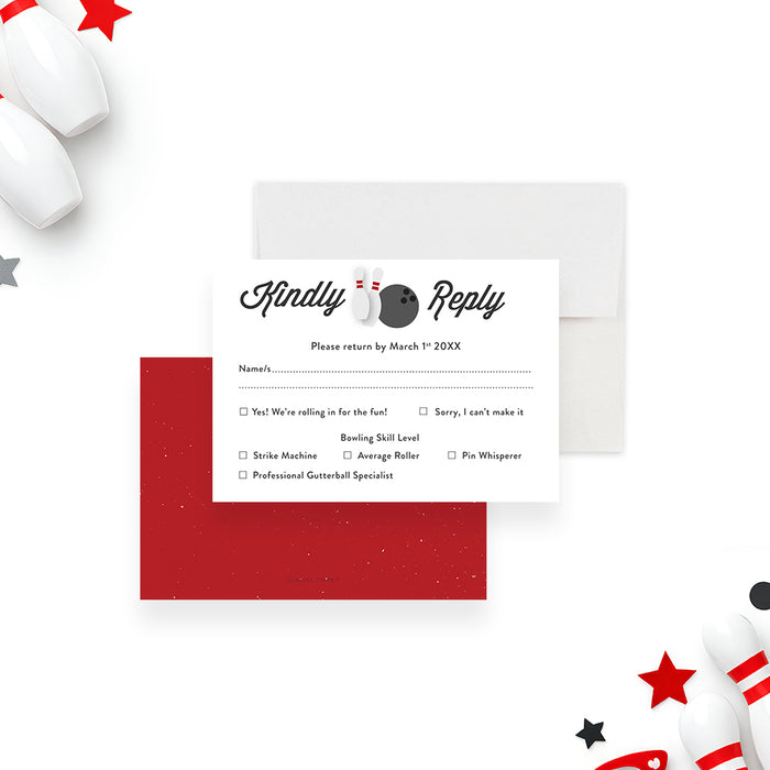 Kids Bowling Birthday Party Invitation