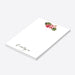 Personalized tropical notepad with vibrant green monstera leaves and hibiscus flowers-side