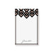 Personalized notepad featuring a rose gold and black geometric illustration