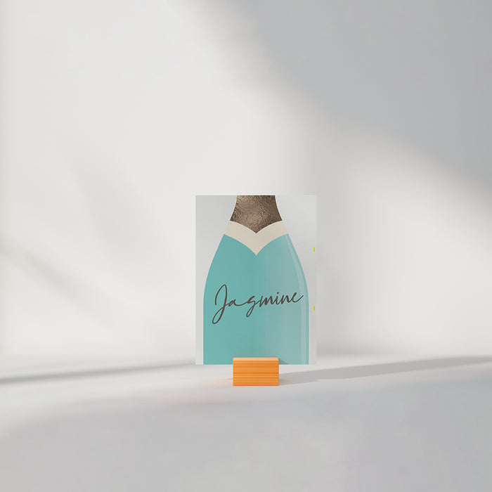 Bridal Shower Invitation Champagne Bottle Design Elegant Card