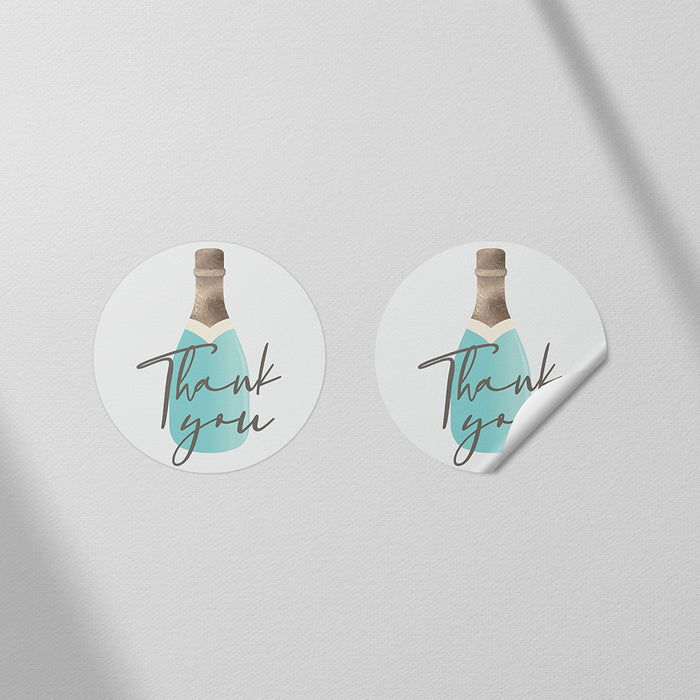 Bridal Shower Invitation Champagne Bottle Design Elegant Card