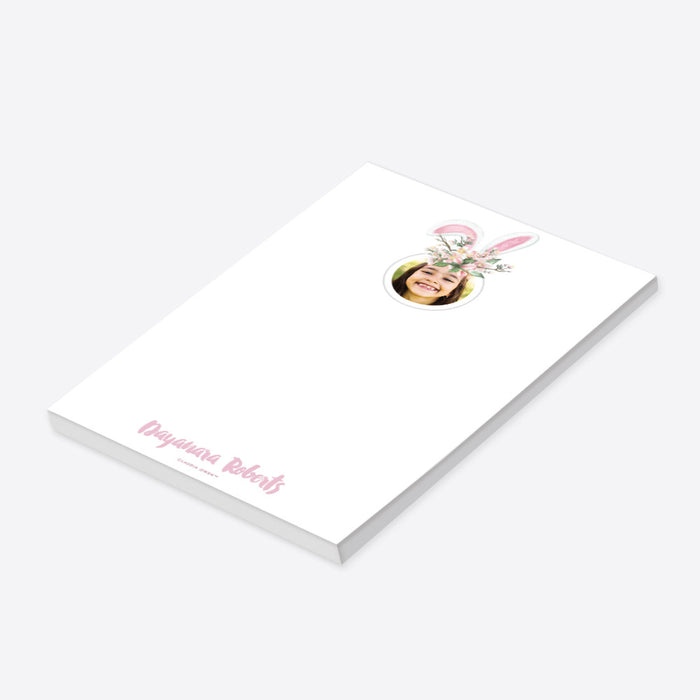 Easter Notepad Personalized Bunny Notepad with Your Picture