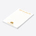 personalized notepad with watercolor hamburger, custom name, and playful typography fun food-themed stationery design-side