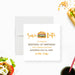 burger birthday save the date card with colorful hamburger illustration and playful typography for kids birthday parties-front