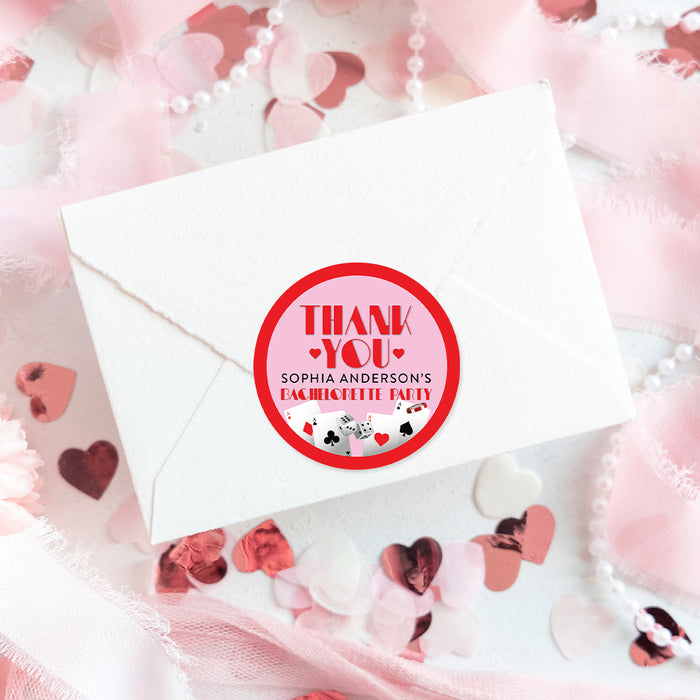 Personalized Lucky in Love Casino Bachelorette Party Invitation