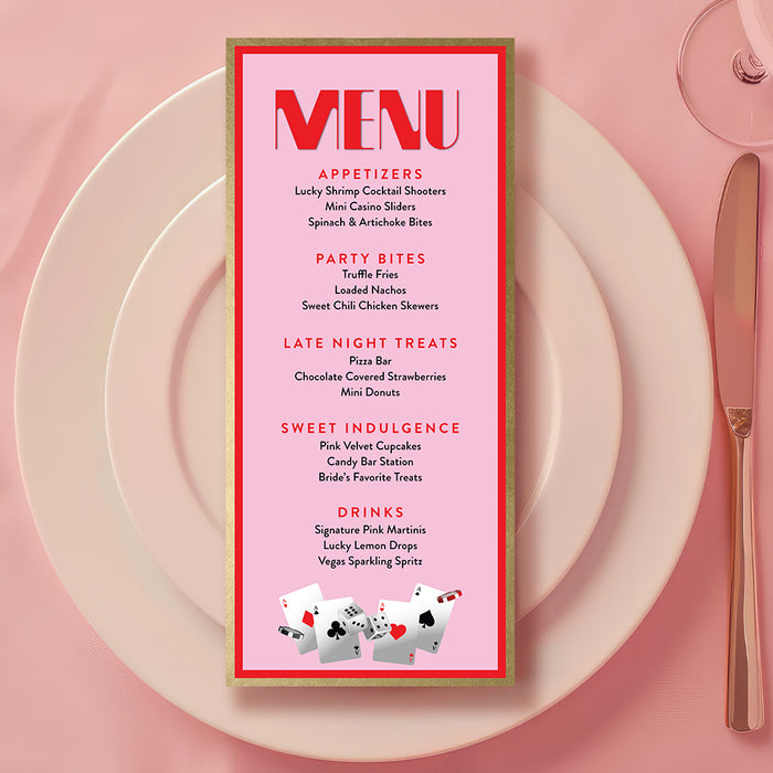 Personalized Lucky in Love Casino Bachelorette Party Invitation