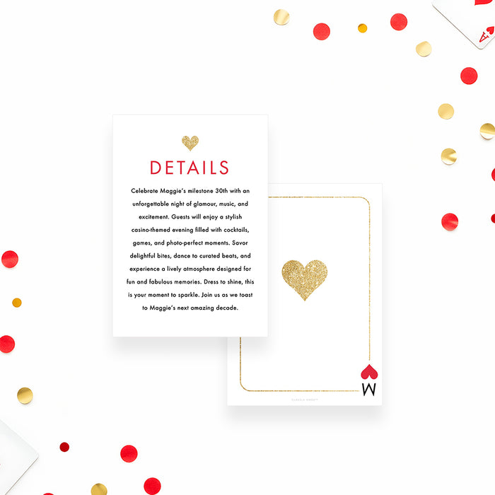 Casino Birthday Invitation Poker Night Party Invite