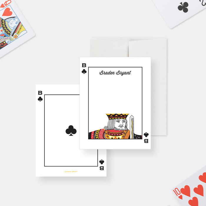 Casino Birthday Invitation Card with King of Clubs Design, Poker Night Party Invites for Mens Birthday, Casino Party Invitation for Him, Gambling Birthday Invitation