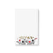 Casino night personalized notepad featuring playing cards, dice, poker chips, and name