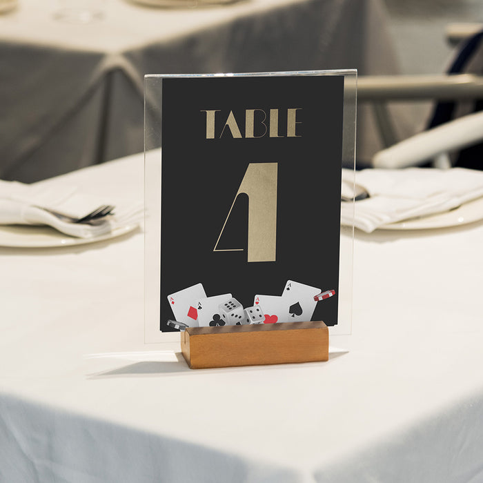 Casino Night Prom Invitation Black and Gold Casino Theme