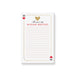 Queen of Hearts personalized notepad with casino-inspired playing card design for party favors and gifts