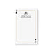 Casino notepad with a black spade playing card and skull design, perfect for casino or poker enthusiasts.