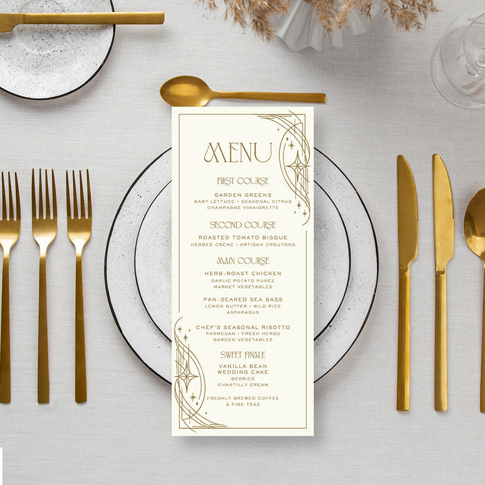 Personalized Celestial Art Deco Wedding Invitation