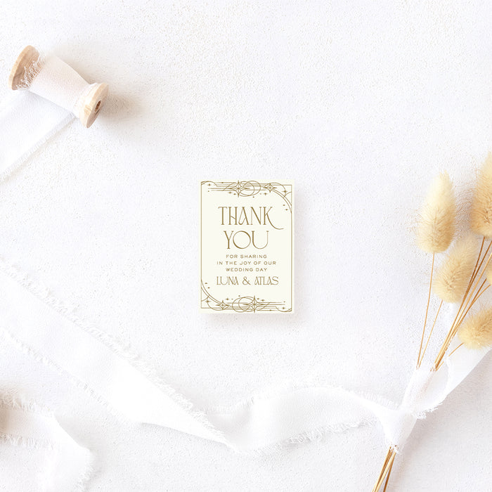 Personalized Celestial Art Deco Wedding Invitation