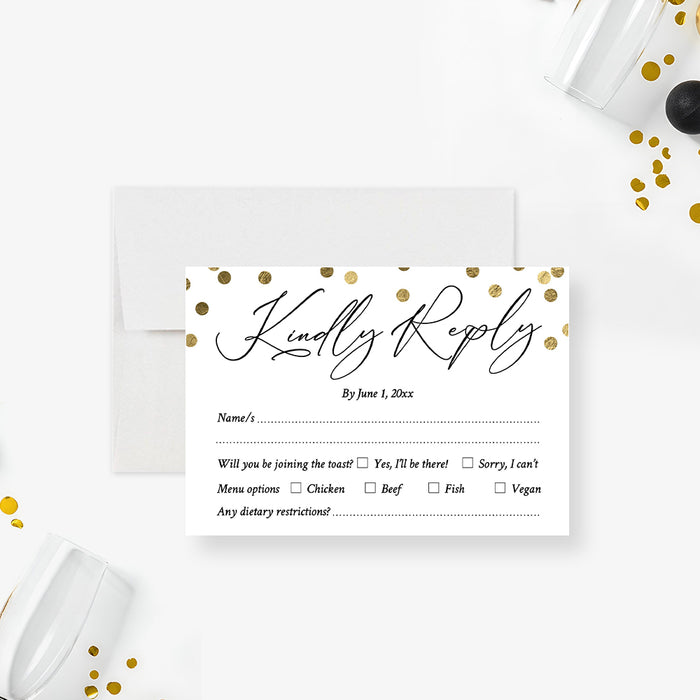 Champagne Bottle Birthday Invitation Milestone Adult Party