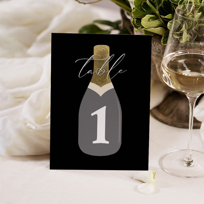 Champagne Bottle Birthday Invitation Milestone Adult Party
