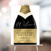 black and gold champagne bottle welcome sign for a 30th birthday featuring custom name, event date, and elegant party entrance décor.