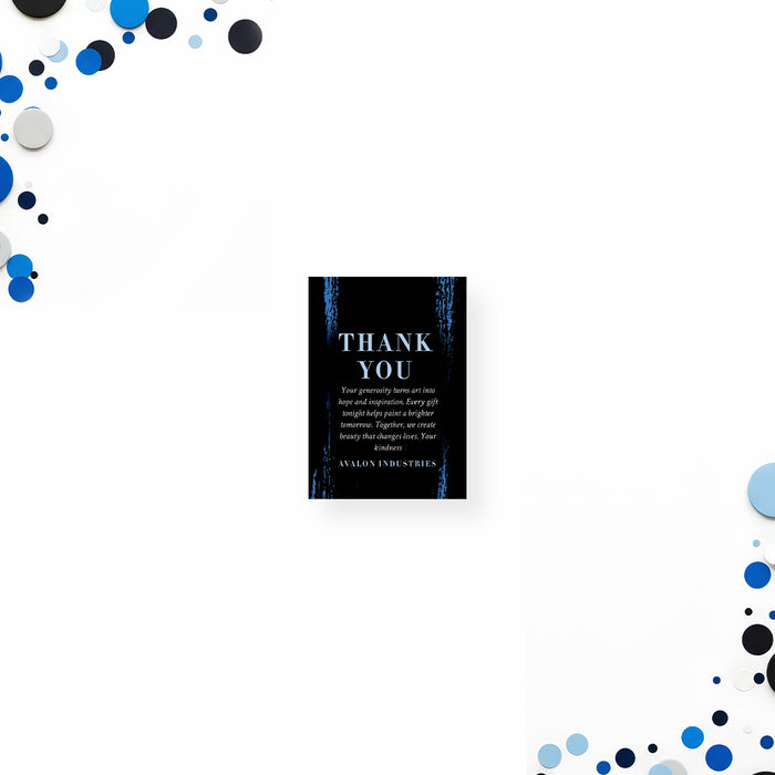Charity Art Auction Invitation Black Blue Fundraiser Event Invite