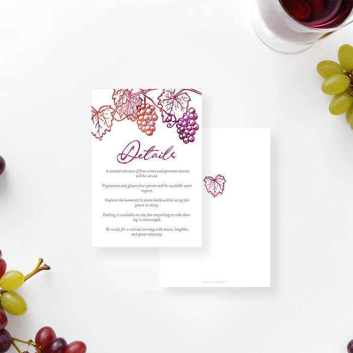 Cheese Wine Birthday Invitation Elegant Vineyard Party Card