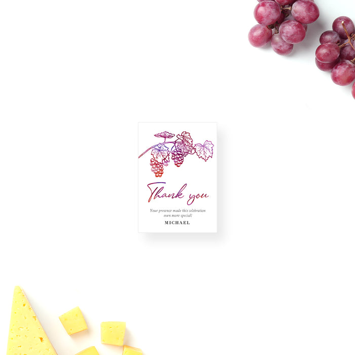 Cheese Wine Birthday Invitation Elegant Vineyard Party Card