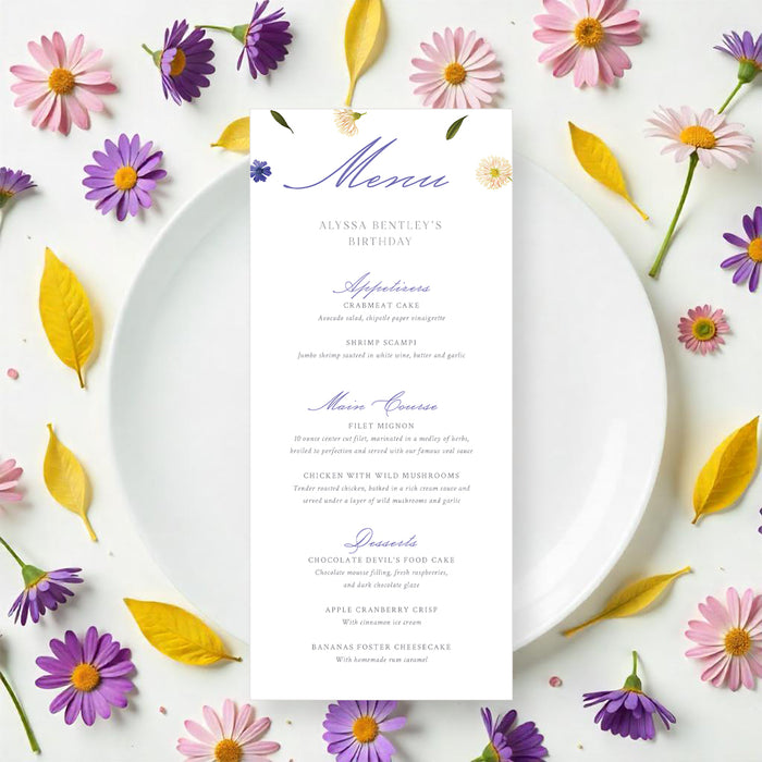 Floral Birthday Party Invitation Pastel Garden Design