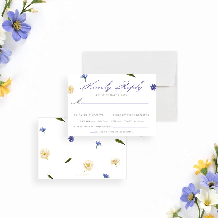 Floral Birthday Party Invitation Pastel Garden Design