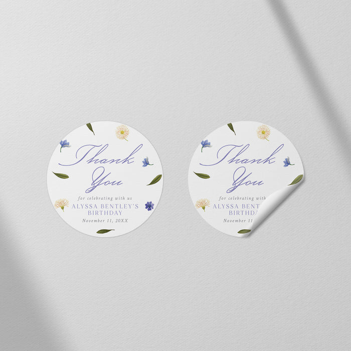 Floral Birthday Party Invitation Pastel Garden Design