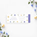 Pastel floral ticket-style invitation featuring soft flower designs, ideal for women's birthday parties.