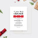 Digital holiday party invitation featuring playful red Christmas cracker graphic, modern typography, and festive design for Christmas party celebrations