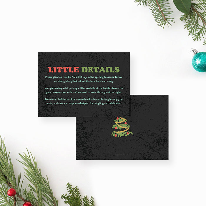 Christmas Party Invitation Festive Tree Holiday Invite