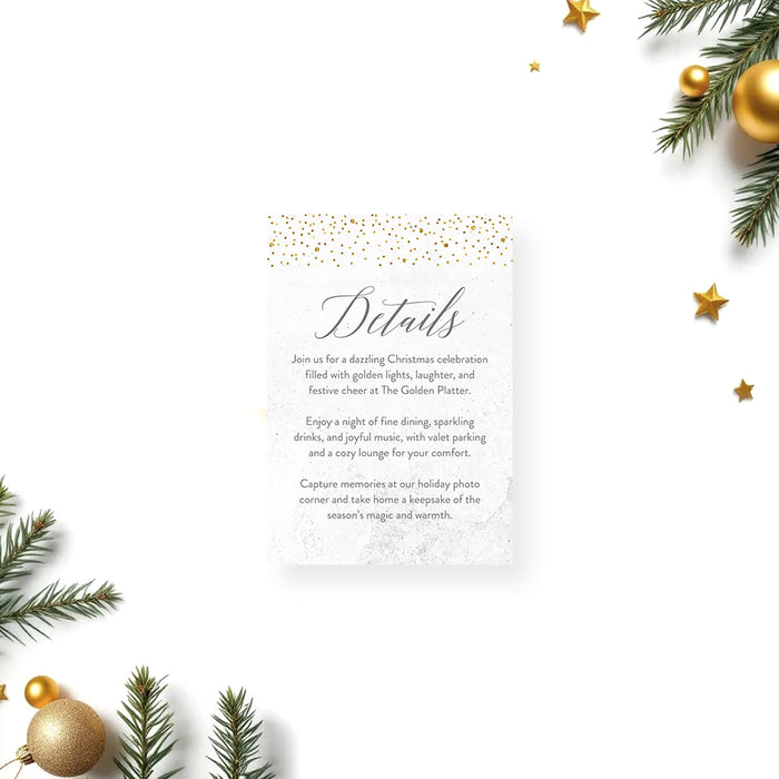 Christmas Party Invitation Elegant Holiday Party Invite Confetti Design